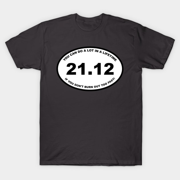 Rush Marathon Song Oval T-Shirt by RetroZest